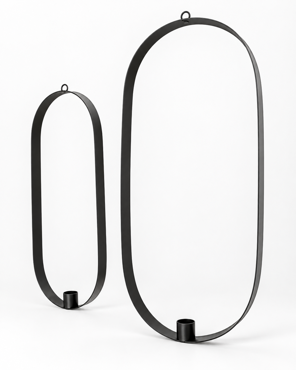 Metall-Kerzenhalter Oval – stilvolle Fensterdeko für Herbst, Winter & Weihnachten