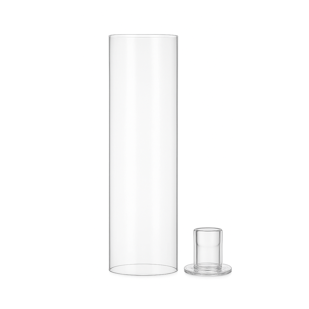 Glas-Kerzenhalter mit Zylinder – Elegante Deko für Stabkerzen