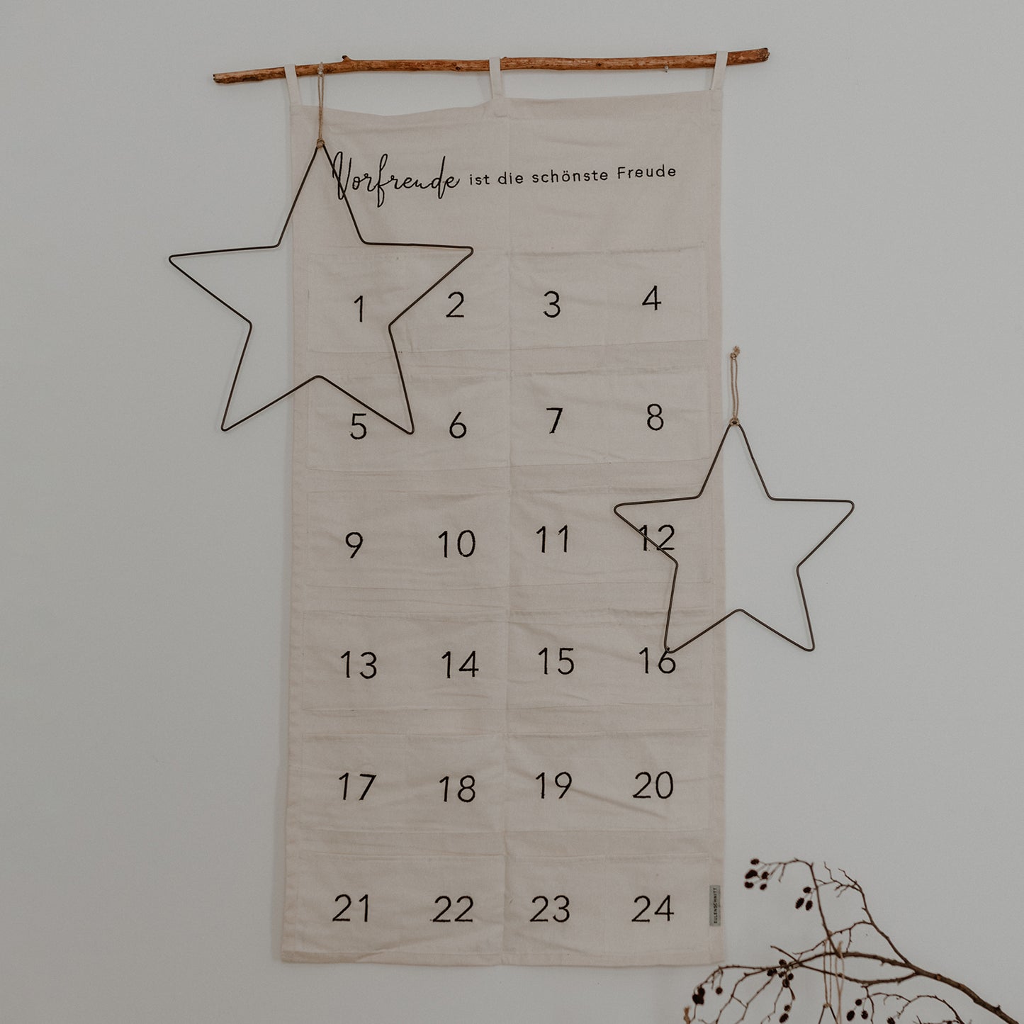 Eulenschnitt Adventskalender aus Stoff