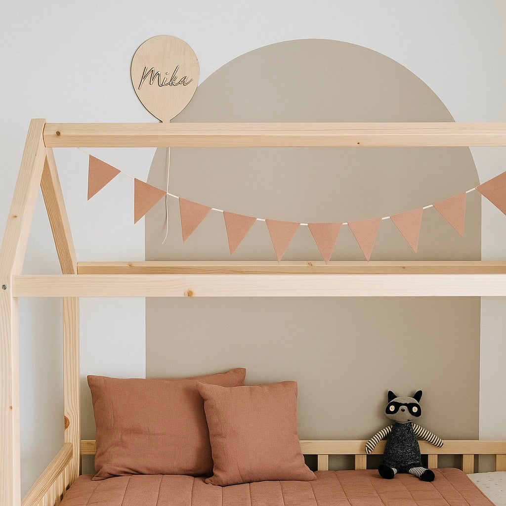 Kinderzimmer Namensschild | Luftballon | Geschenk Geburt