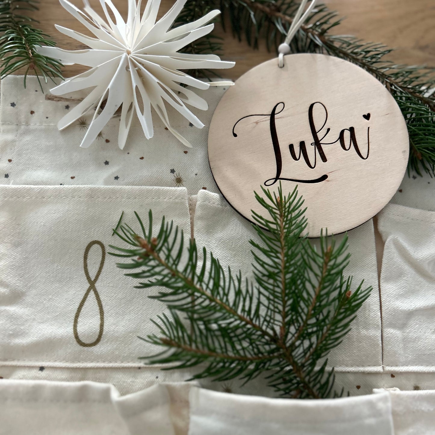 Eulenschnitt Adventskalender aus Stoff