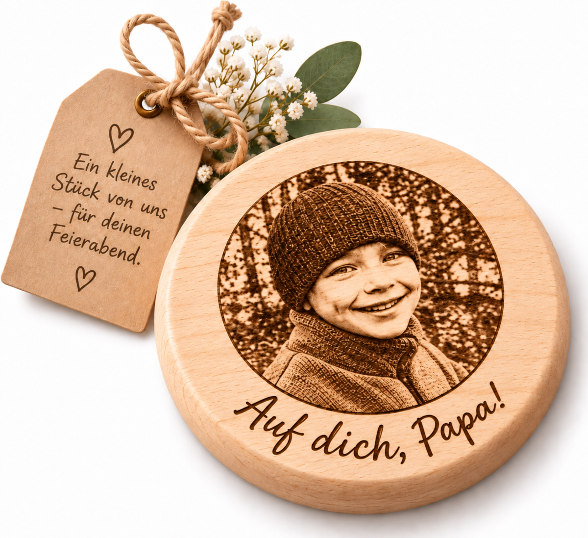 Personalisierter Bierdeckel mit Foto & Wunschgravur – Dein individuelles Geschenk