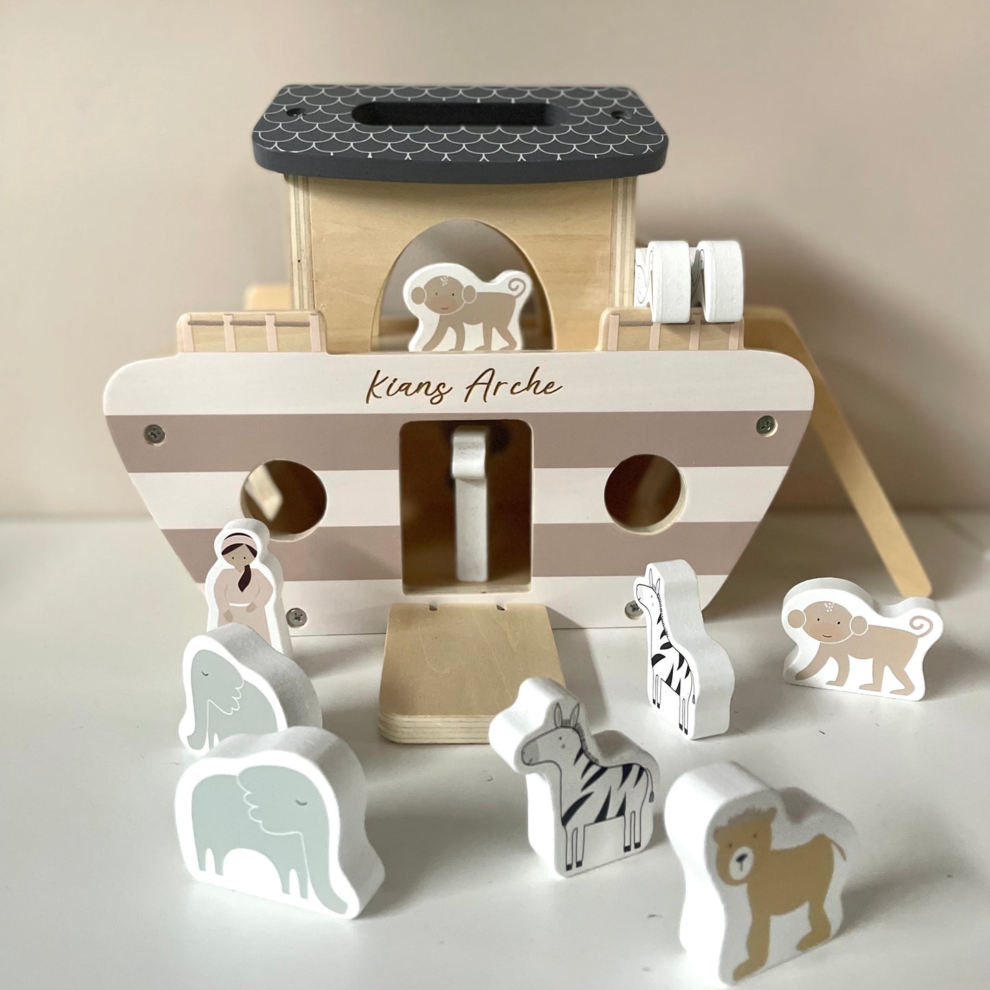 Holzspielzeug Arche Noah mit Wunschgravur