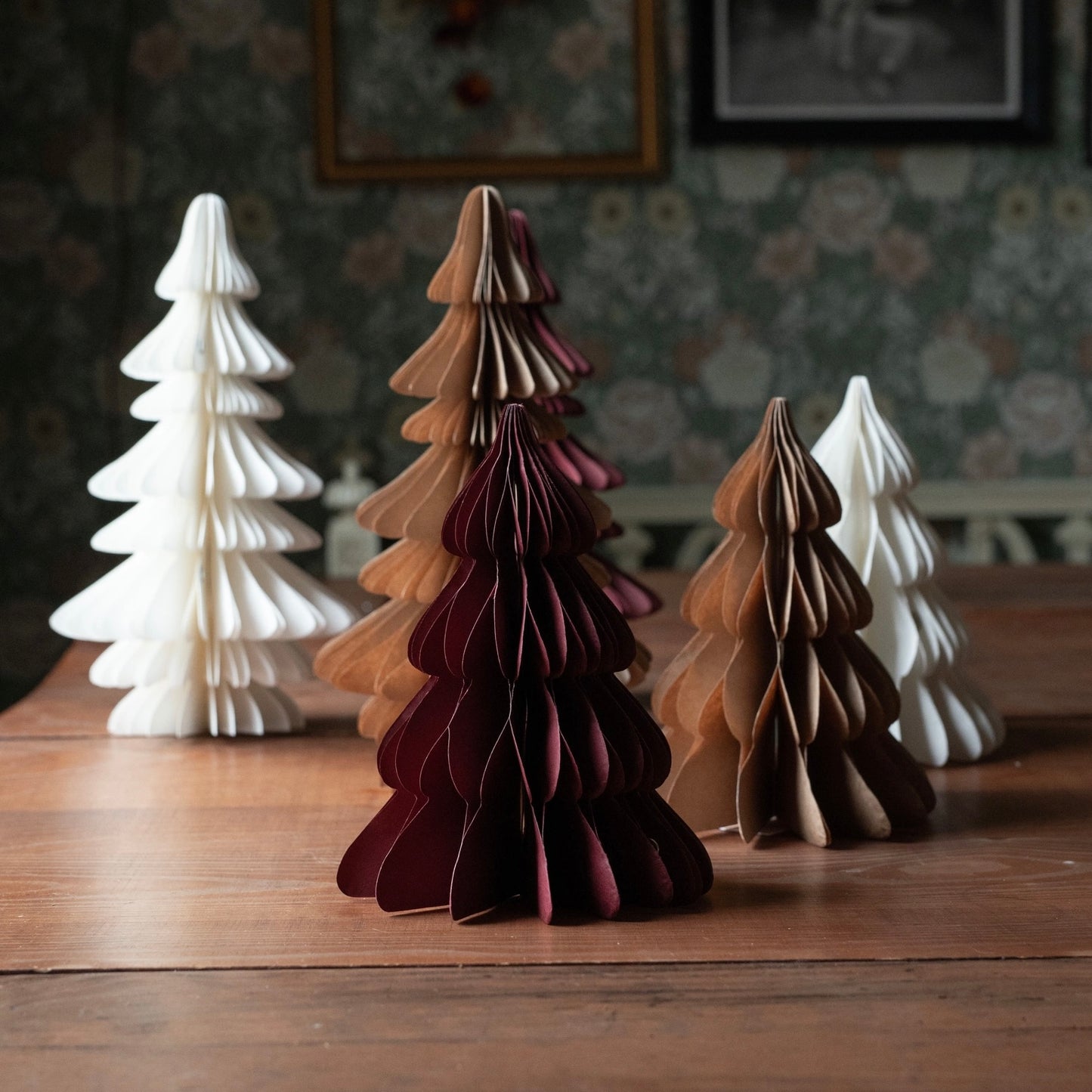 Papier Weihnachtsbaum weiss 15 x 20 cm