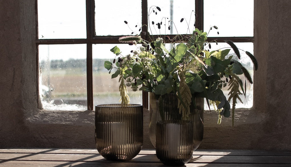 Dbkd Simple Stripe Glasvase brown M