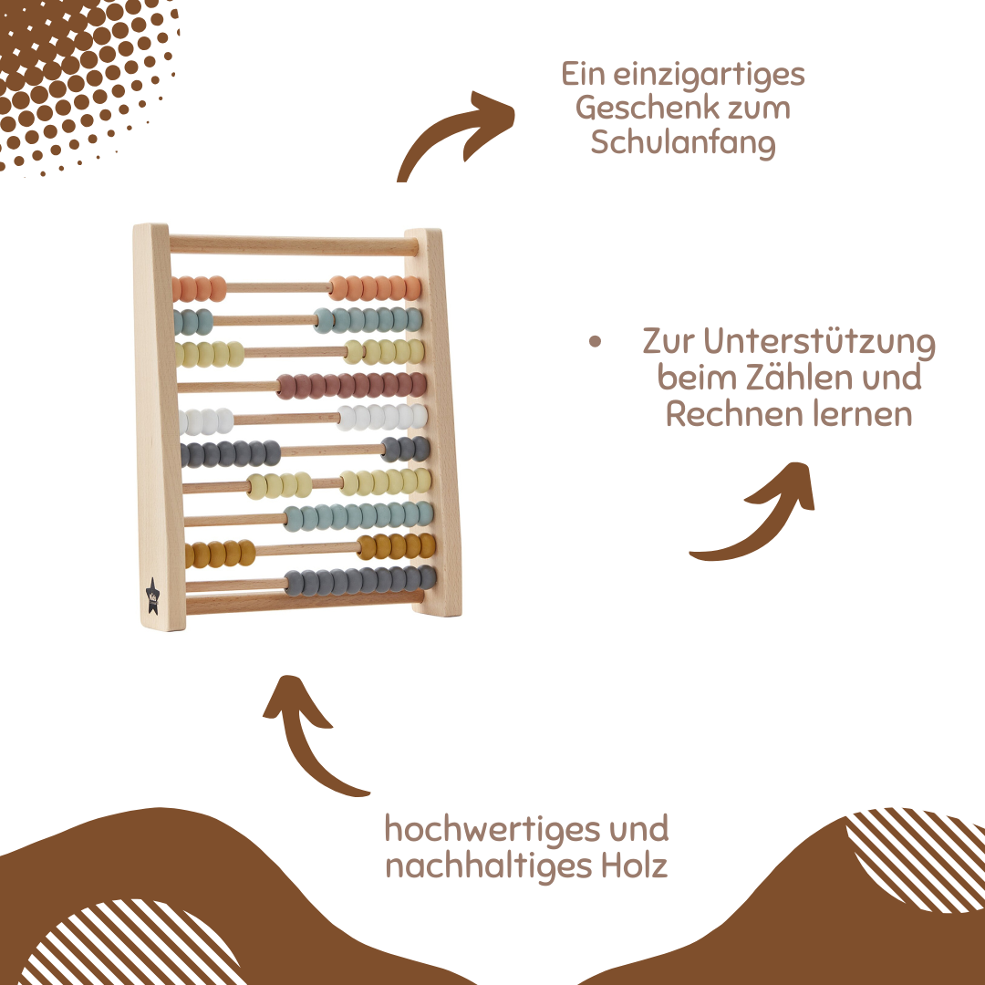 Geschenk Schulanfang - Rechenschieber Abakus personalisiert