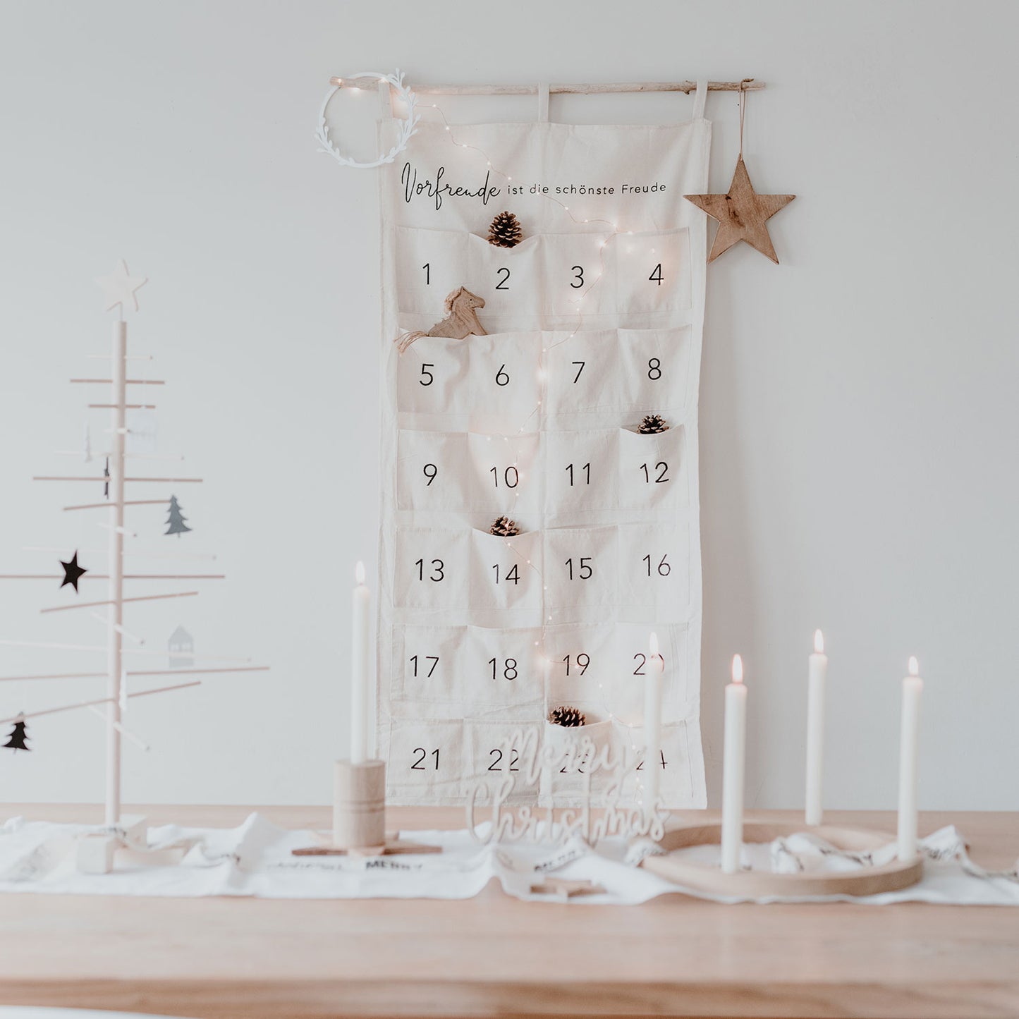 Eulenschnitt Adventskalender aus Stoff