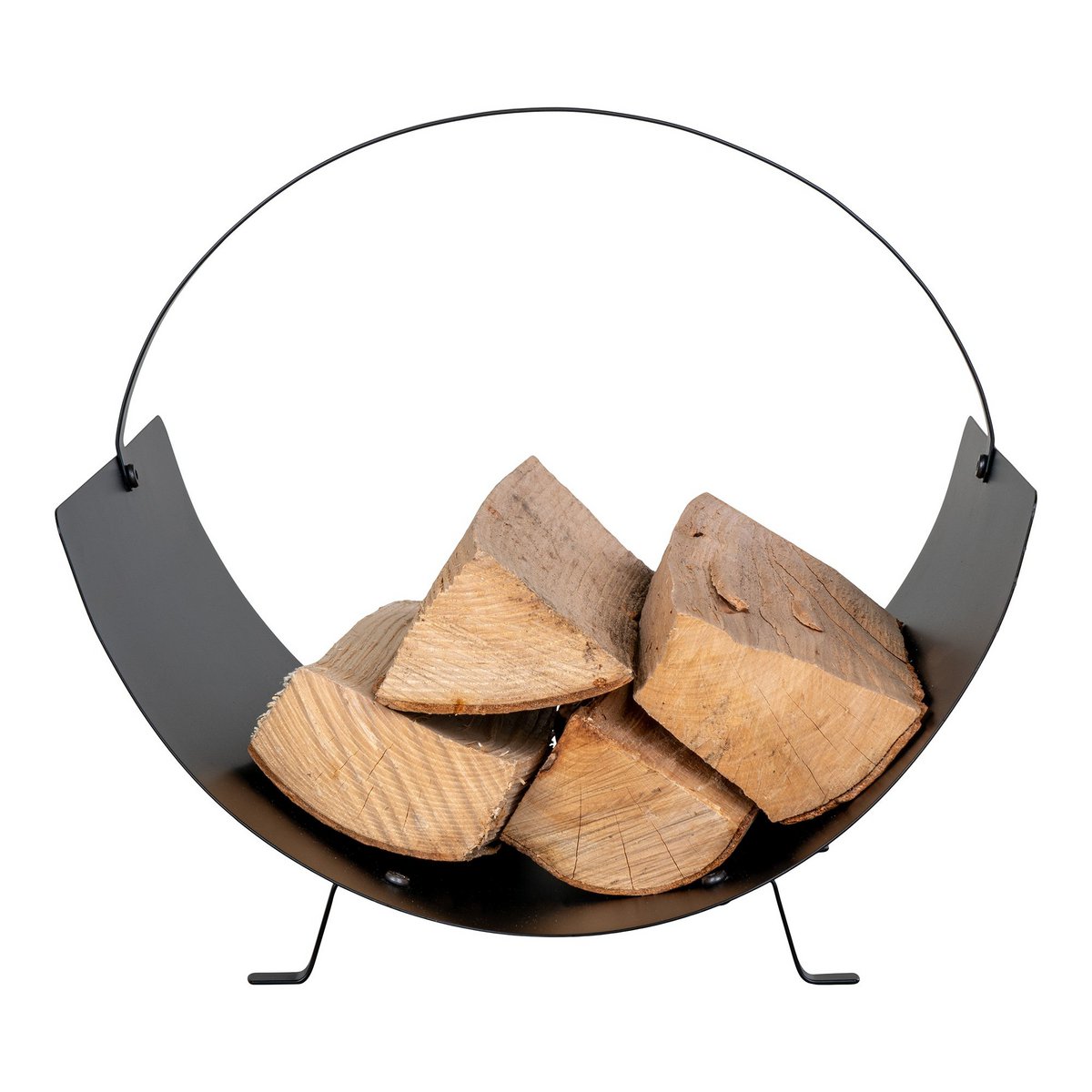 Holzkorb Stahl schwarz