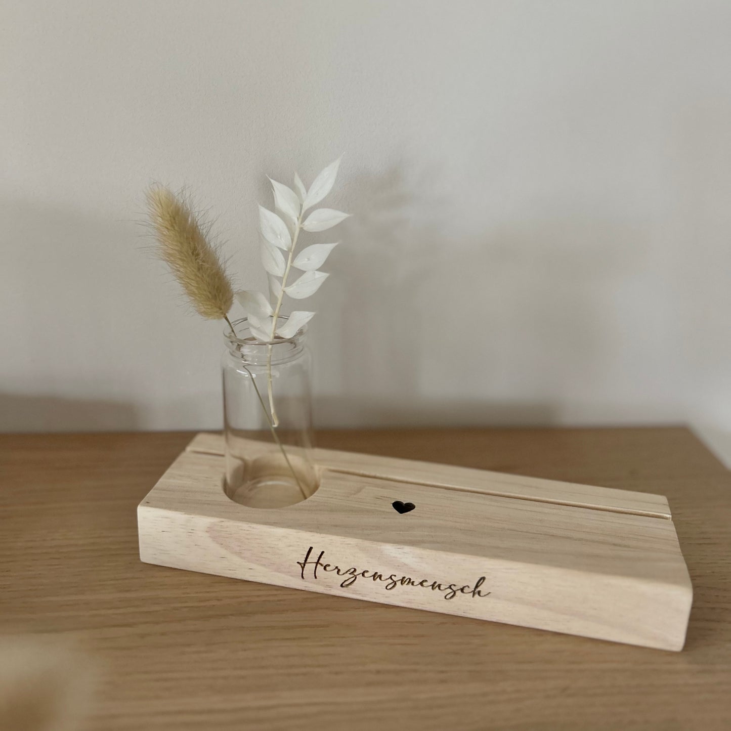 Fotohalter Bildhalter mit Vase personalisiert