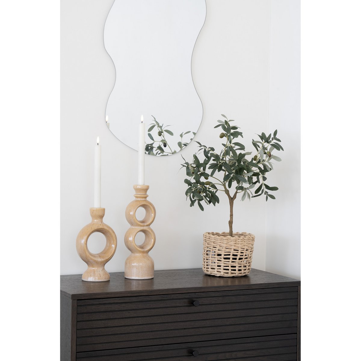 Spiegel organische Form- Glas, 40x80 cm