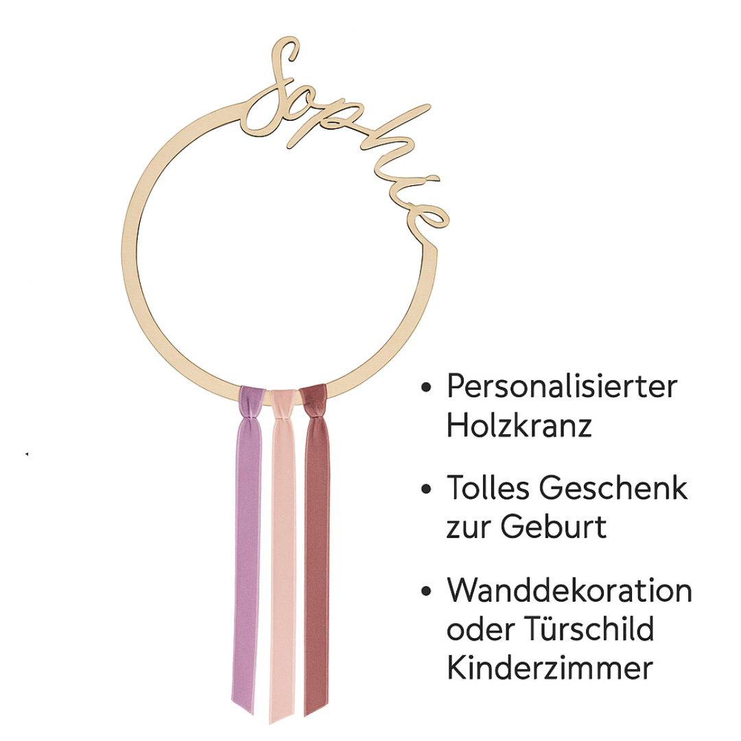 Türschild / Kranz Kinderzimmer mit Namen