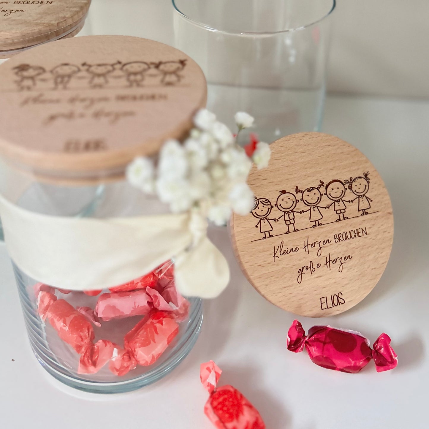 Personalisierte Keksdose mit Gravur – Geschenk für Erzieherin / Erzieher – Abschiedsgeschenk Kindergarten – Danke sagen mit Namen“