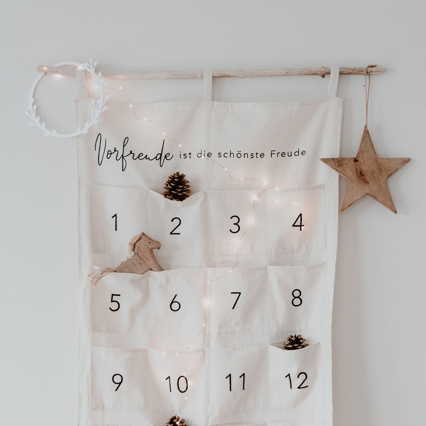 Eulenschnitt Adventskalender aus Stoff
