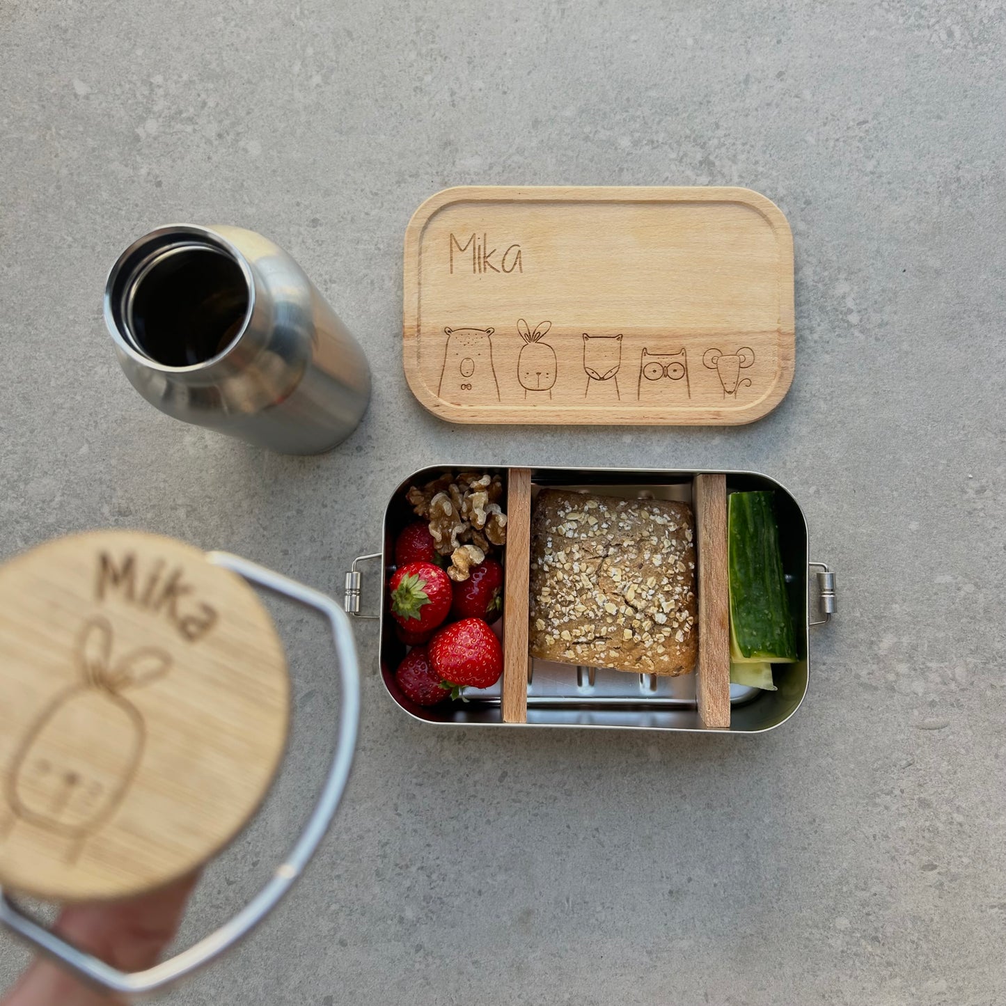 Personalisierte Kinder-Lunchbox mit Namen