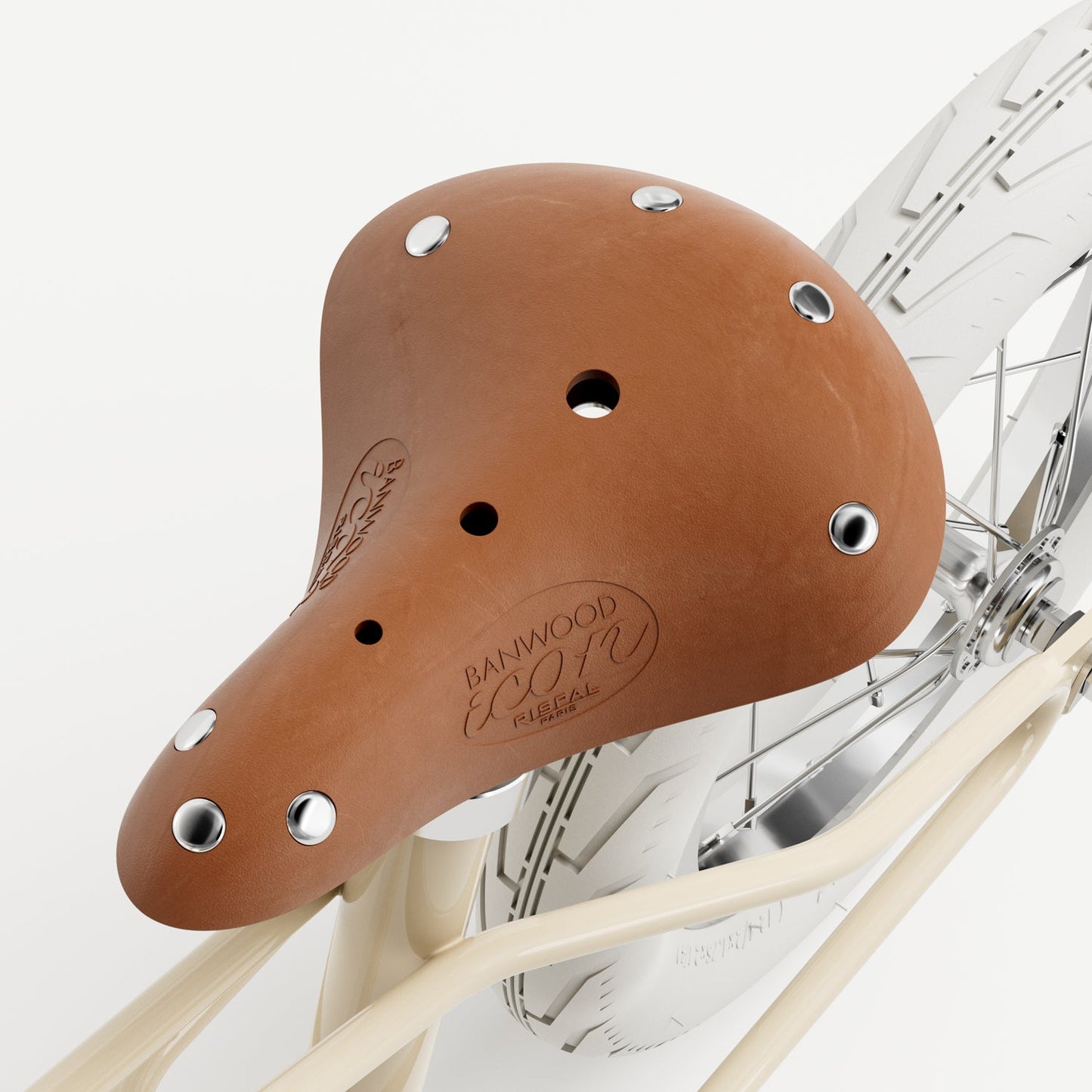 Ledersattel Banwood Laufrad