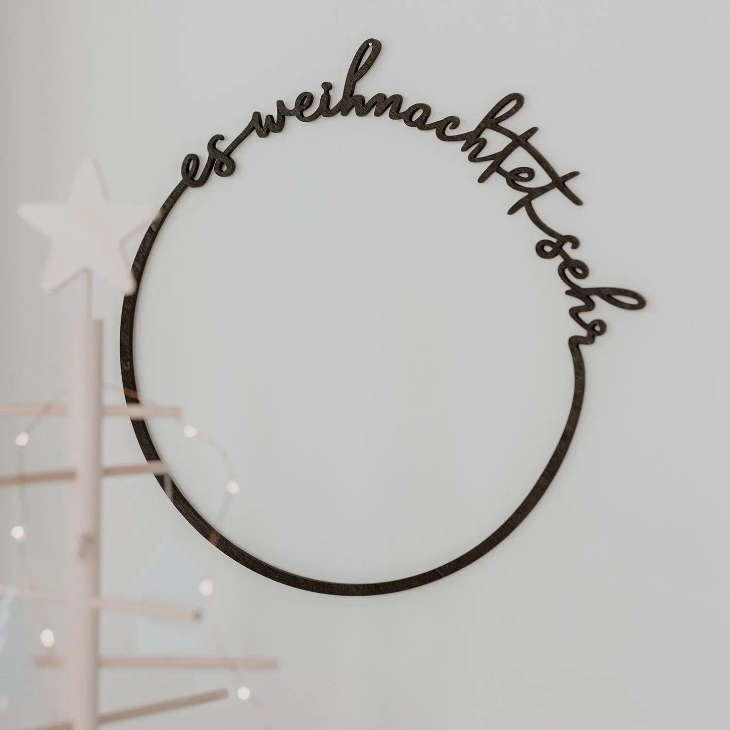 Eulenschnitt Holzkranz „Es weihnachtet sehr“ Schön Manufaktur