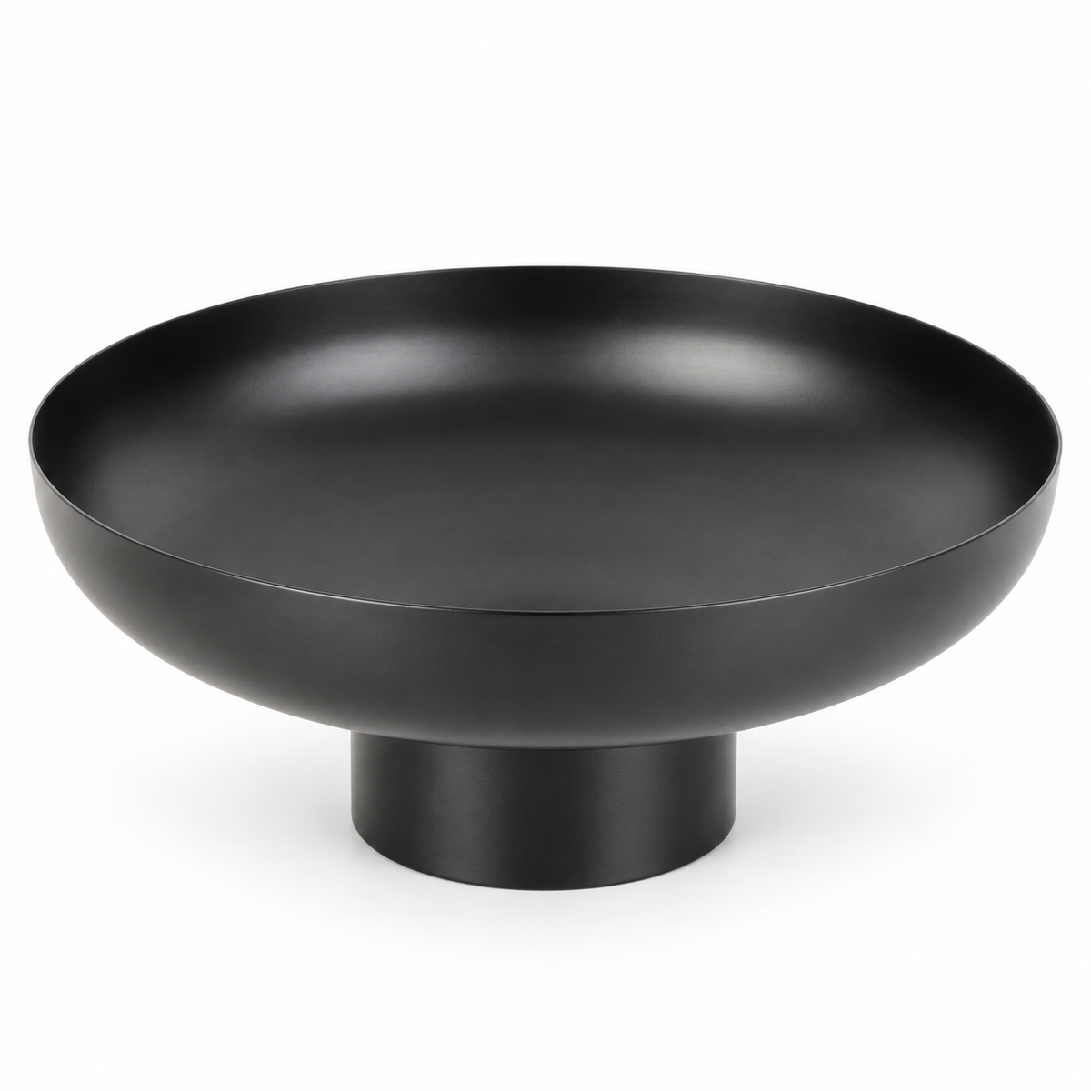 Nordic Dekotablett auf Fuß aus Metall – Schwarz, Ø 30 cm