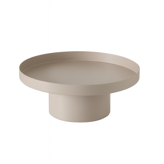 Nordic Tablett auf Fuß – beige  Ø 25cm