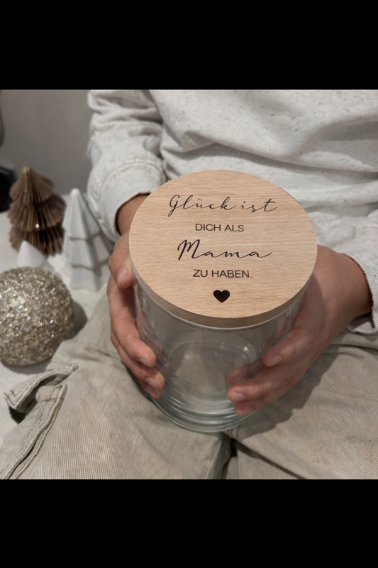 Erinnerungsglas für Mama – Personalisiertes Muttertagsgeschenk mit Gravur