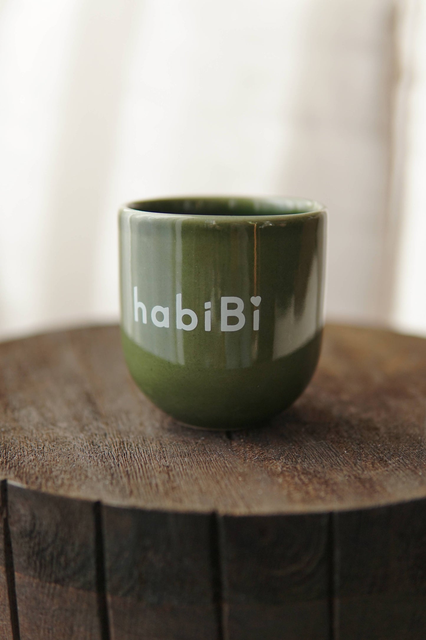 Keramiktasse „Habibi“ – liebevolles Valentinstagsgeschenk in Grün