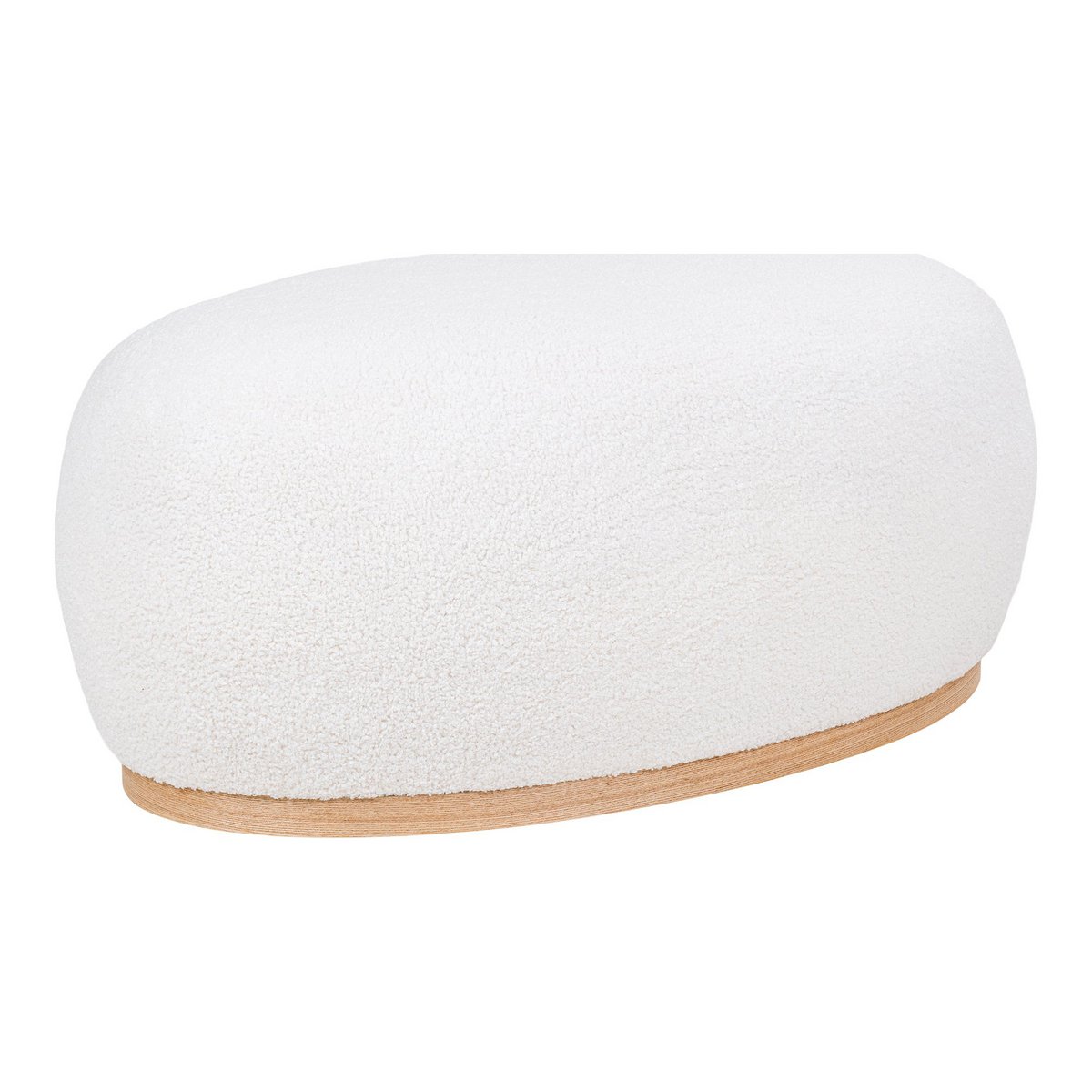 Manhattan Pouf - Pouf, lockig, weiß, 54,5x88,5x36 cm, HN1235