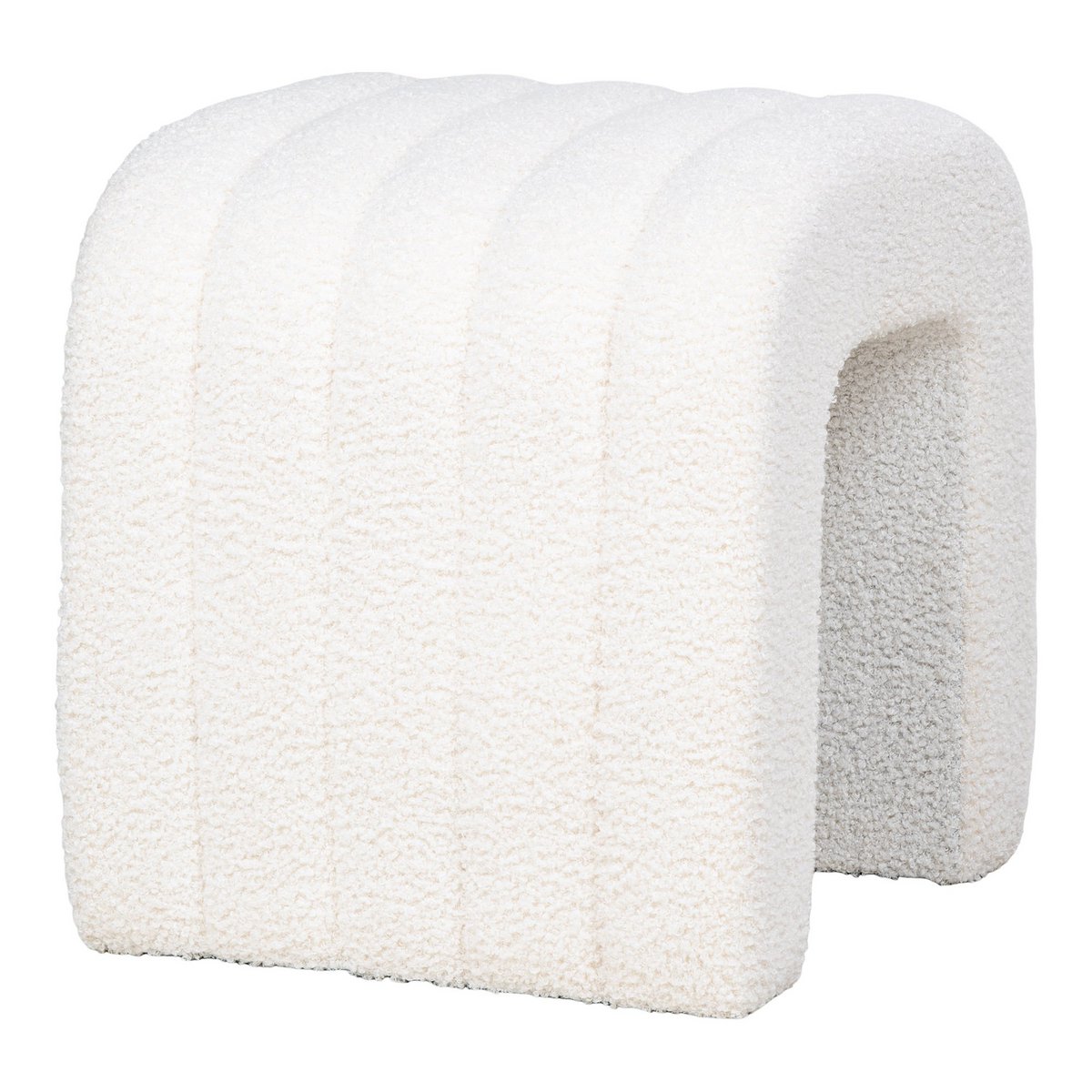 Colma Pouf - Pouf, Bouclé, weiß, 41x36,5 cm, HN1234