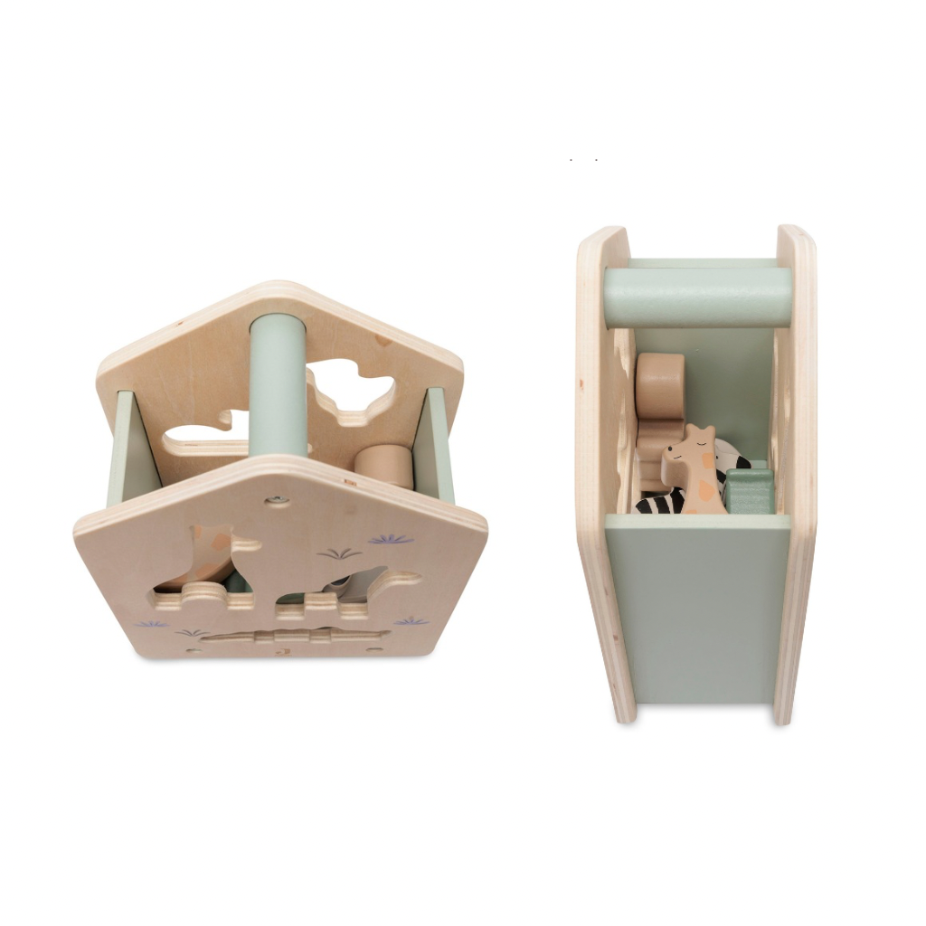 Jollein Holz-Sortierbox – Jungle Jambo | Personalisierbar mit Name