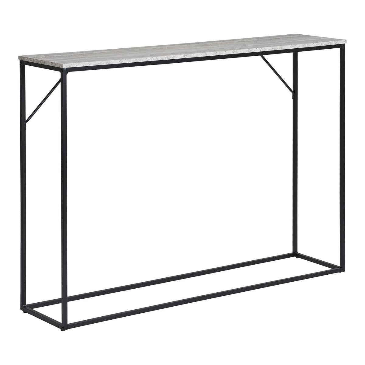 Vita Konsolentisch – Travertin-Optik, schwarz, 110 x 26 x 80 cm