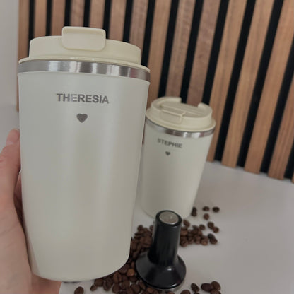 Personalisierter Thermo-Kaffeebecher mit Gravur