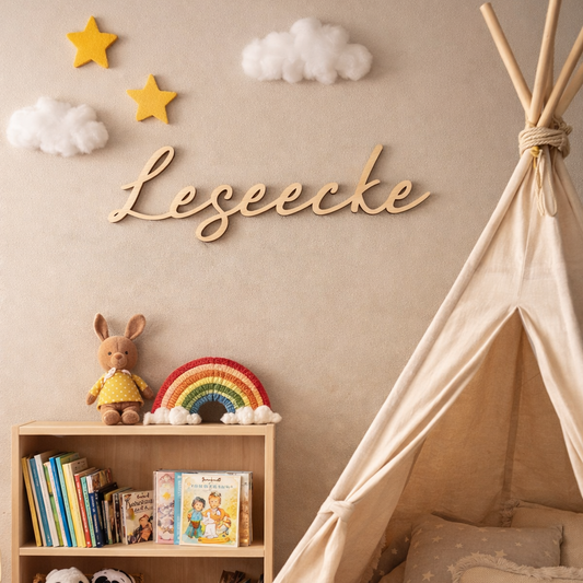 Holzschriftzug „Leseecke“