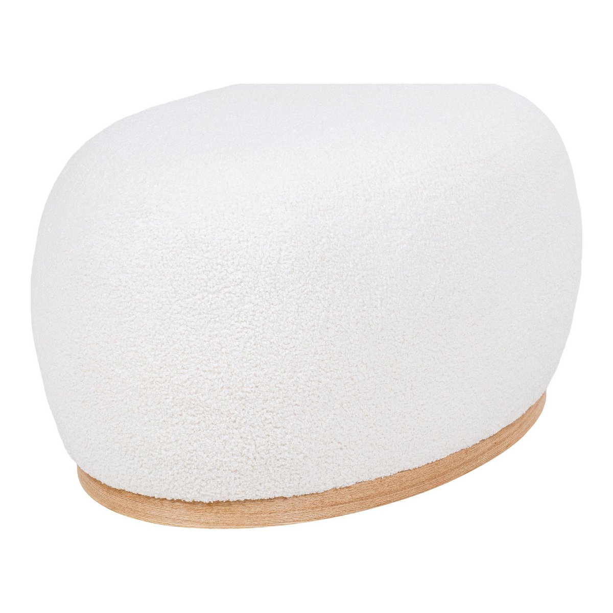 Manhattan Pouf - Pouf, lockig, weiß, 54,5x88,5x36 cm, HN1235