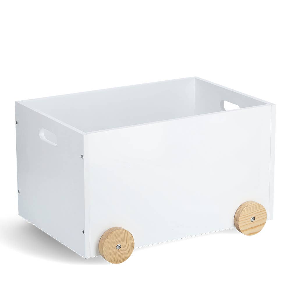 Kinder-Spielzeugkiste M. R., MDF/Kiefer, Weiß: Weiß / Ca. 50 x 36 x 30 cm