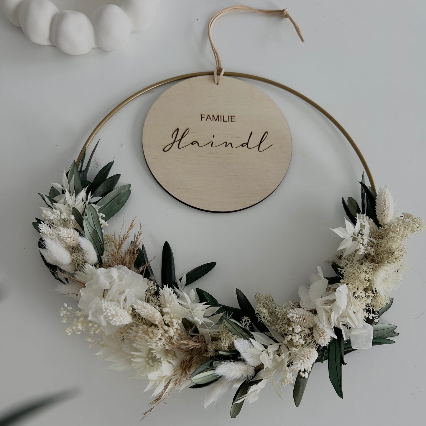 Personalisierter Hochzeitskranz „Familienname“