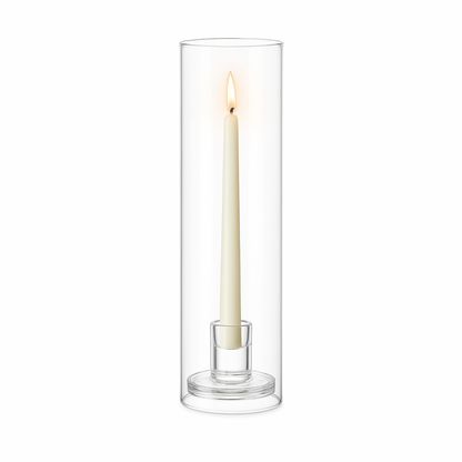 Glas-Kerzenhalter mit Zylinder – Elegante Deko für Stabkerzen
