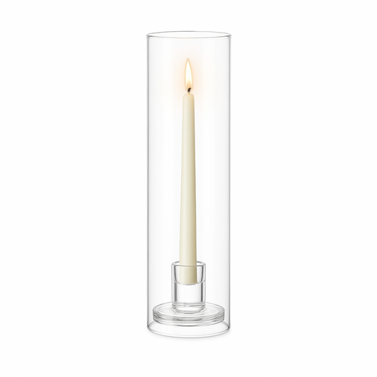 Glas-Kerzenhalter mit Zylinder – Elegante Deko für Stabkerzen