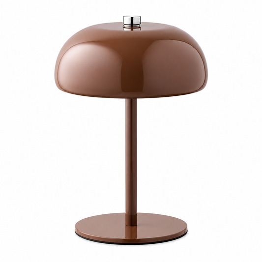 Pilzlampe – Moderne Tischlampe in Braun