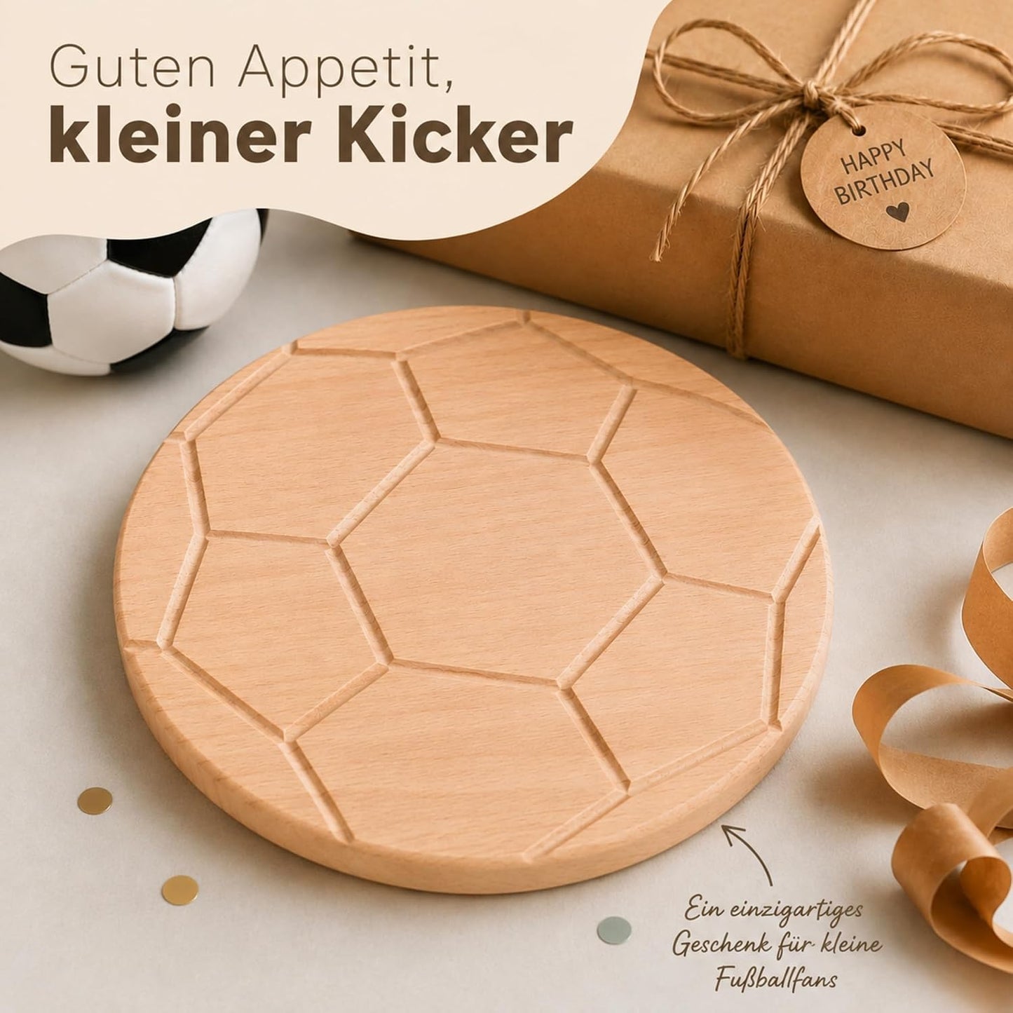 Fußballbrett mit Namen – Personalisiertes Schneidebrett für Kinder