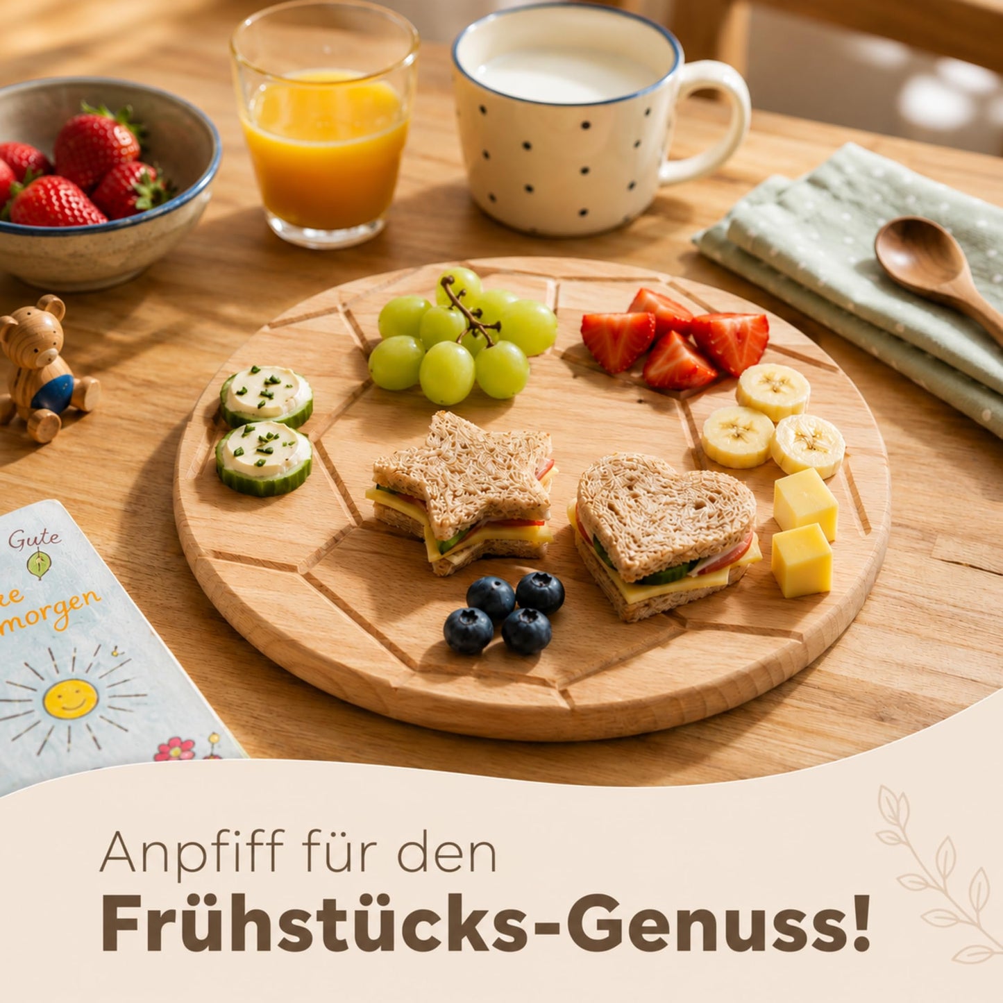Fußballbrett mit Namen – Personalisiertes Schneidebrett für Kinder