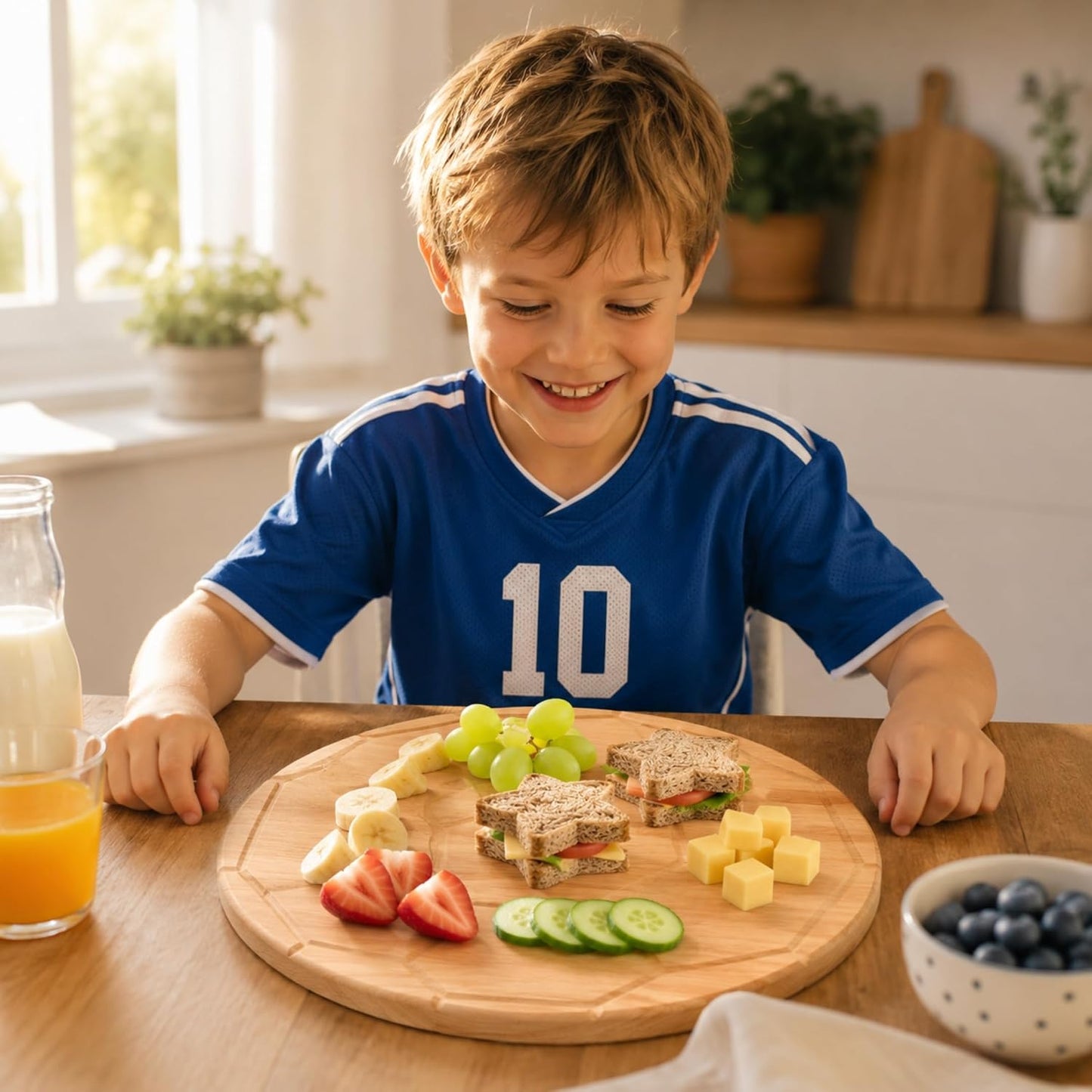 Fußballbrett mit Namen – Personalisiertes Schneidebrett für Kinder