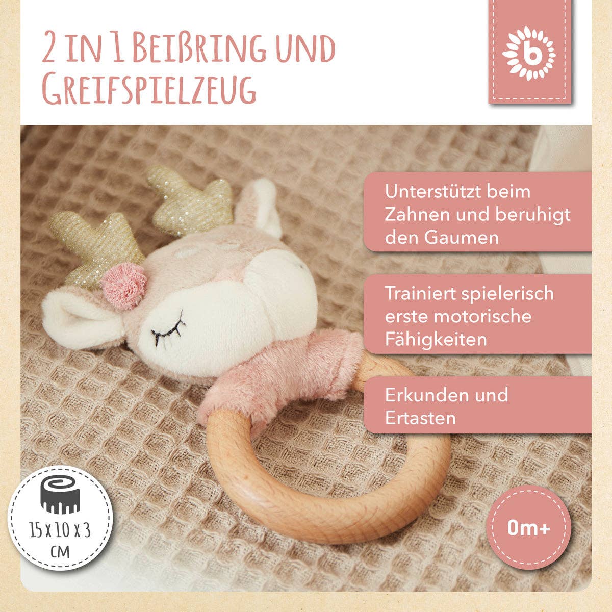 Greifling Reh Ella mit Rassel: Default