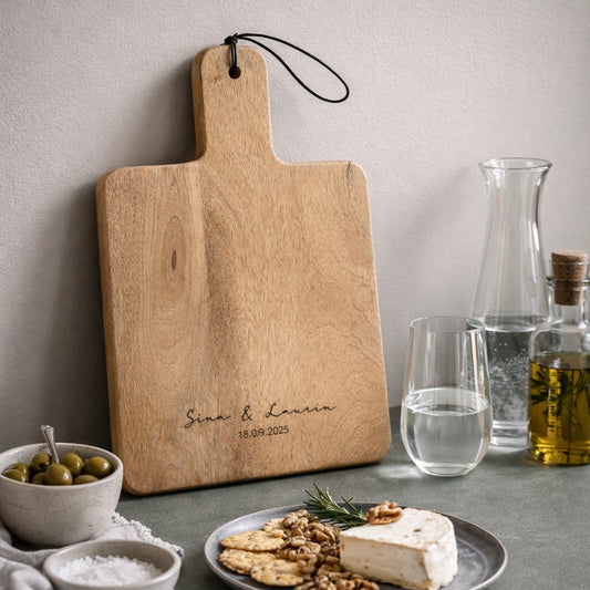 Schneidebrett Hochzeit mit Wunschgravur