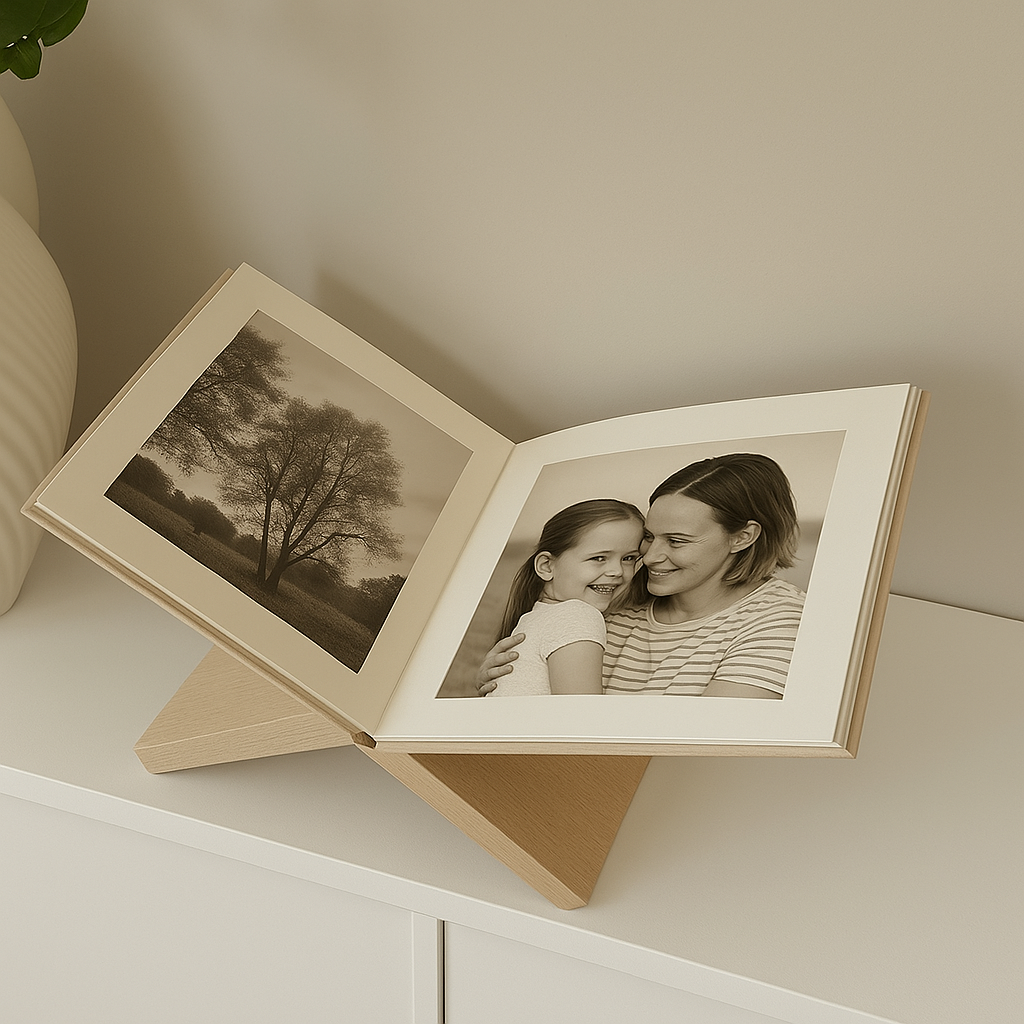 Handgefertigter Buchständer mit Gravur – Das perfekte Geschenk für Familie & Freunde