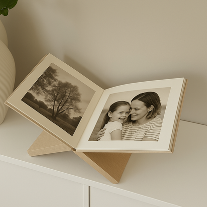 Handgefertigter Buchständer mit Gravur – Das perfekte Geschenk für Familie & Freunde