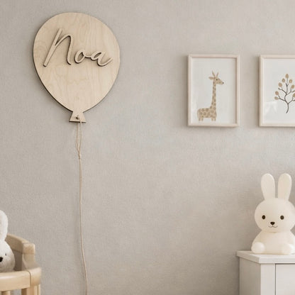 Kinderzimmer Namensschild | Luftballon | Geschenk Geburt