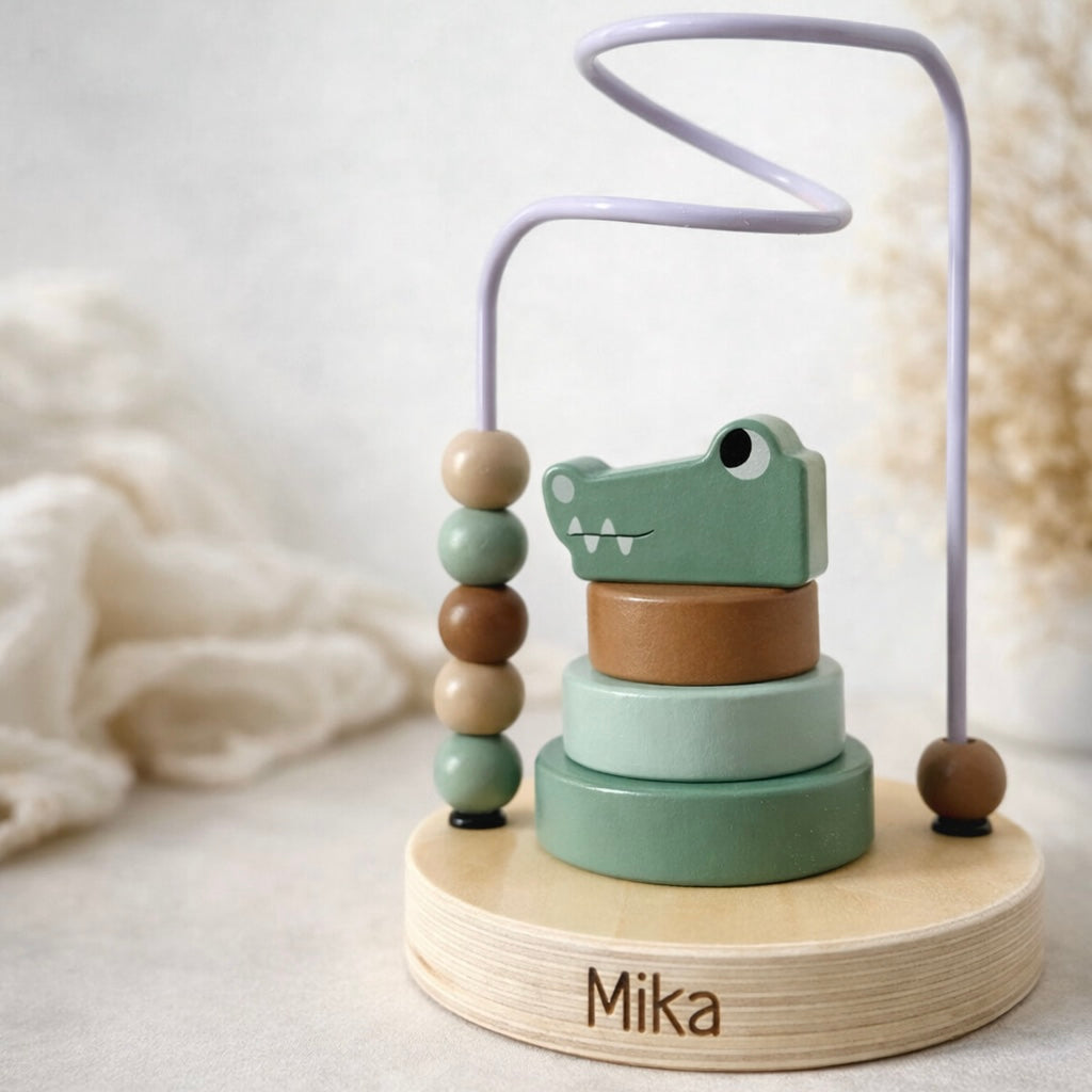 Holz Motorikschleife „Jungle Jambo – Croco“ | Jollein