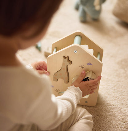 Jollein Holz-Sortierbox – Jungle Jambo | Personalisierbar mit Name