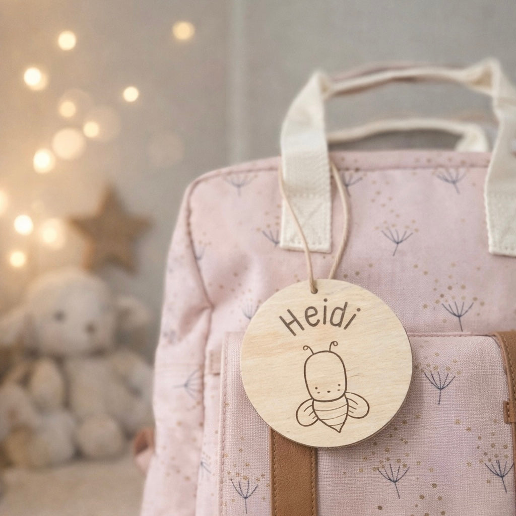 Kindergarten Rucksackanhänger mit Wunschname & Wunschtier