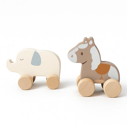 Jollein Holzpferd personalisiert mit Name und Datum – Geschenk zur Geburt