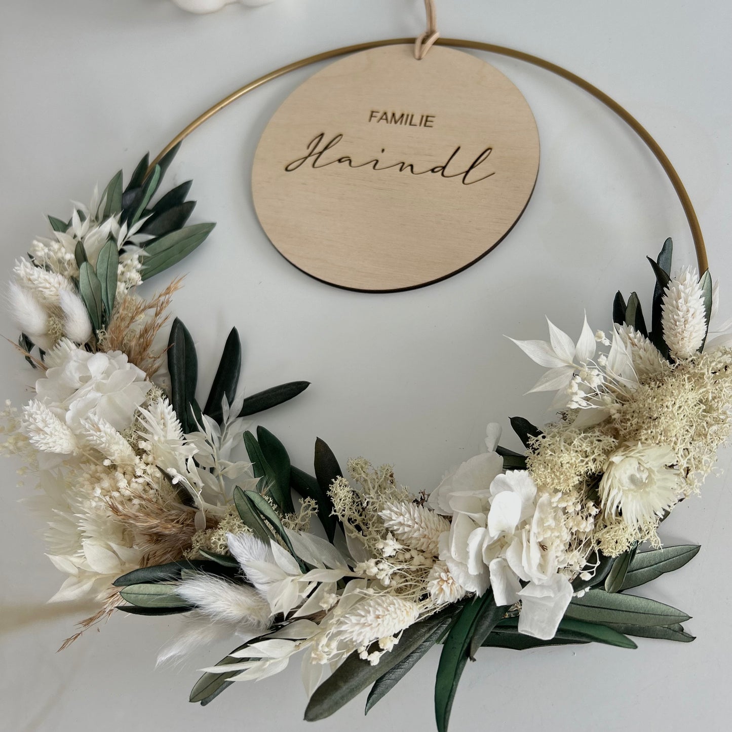 Personalisierter Hochzeitskranz „Familienname“