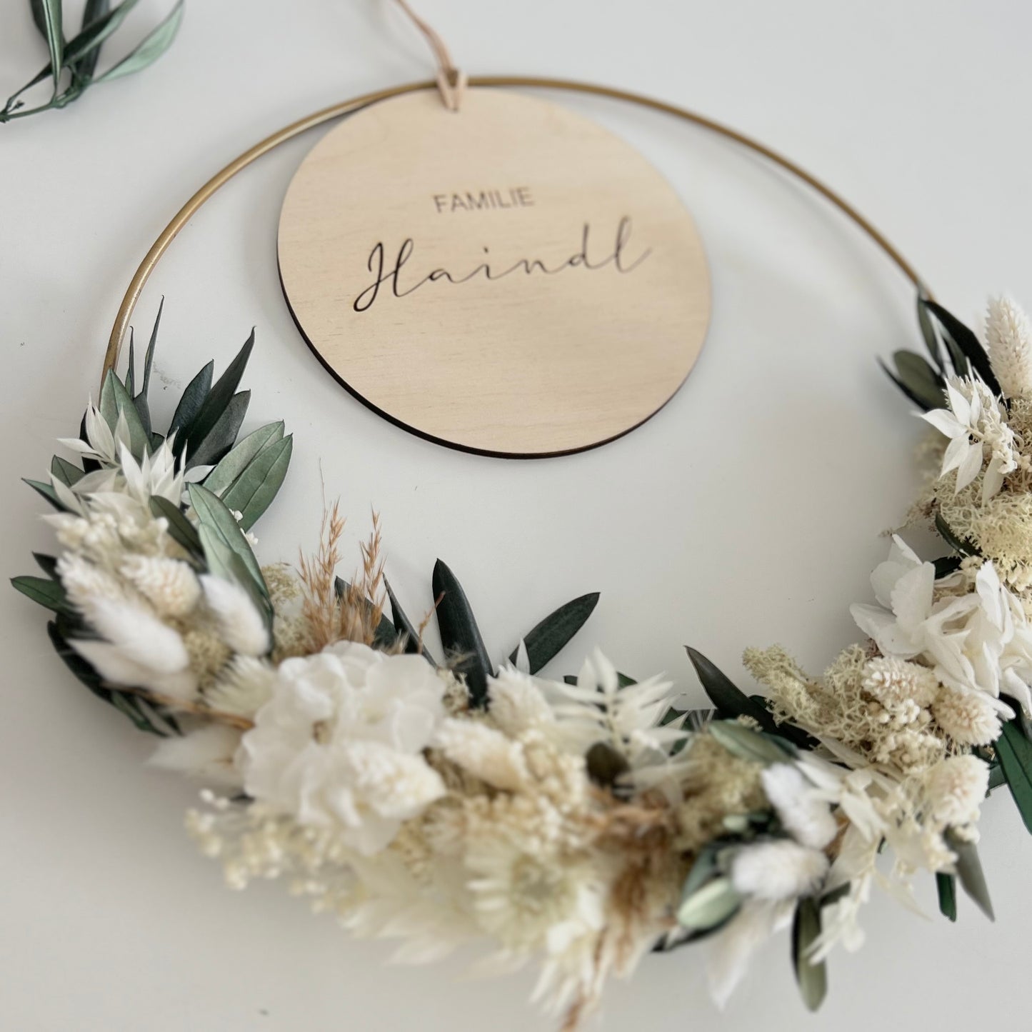 Personalisierter Hochzeitskranz „Familienname“